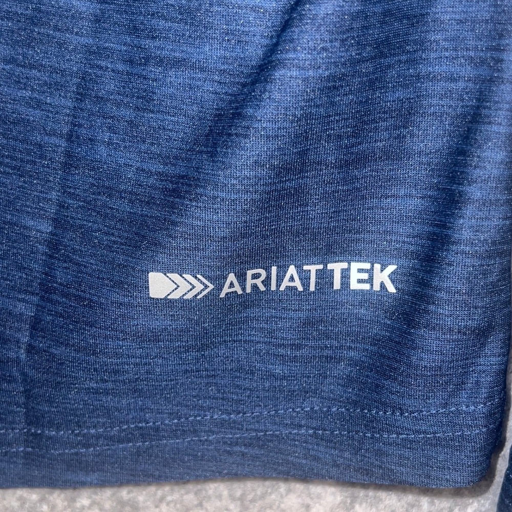 Ariat Laguna LS Top Womens Large Navy Blue Heathered V-Neck AriatTEK 10041608 - Picture 7 of 9